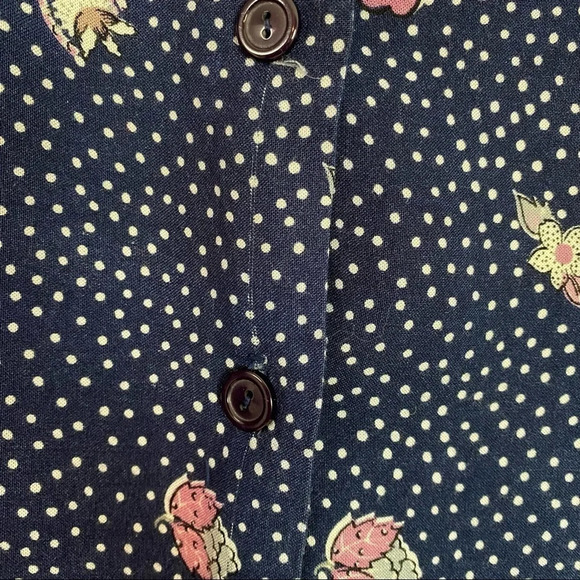 Vintage 80s Floral Printed Button Down Blouse Shoulder Pads Womens Plus Size 1X - Picture 14 of 15